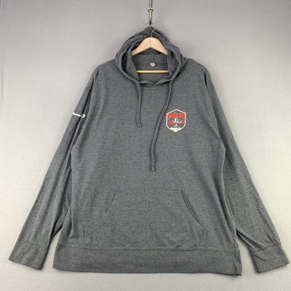 PDXQ Hoodie Mens XL Grey Performance Tech Pullover Amazon Portland Trailblazers